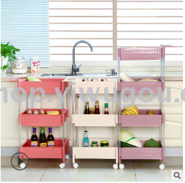 Kitchen shelves can be moved to floor shelves multi-layer storage shelves creative plastic shelves