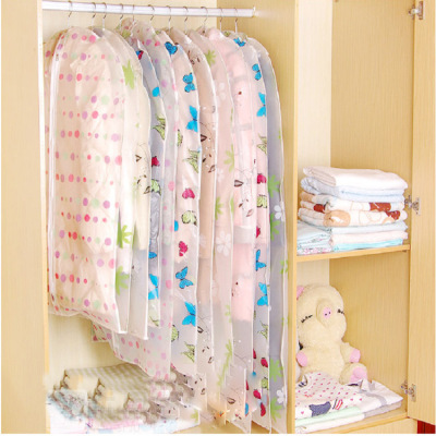 Printed peva waterproof suit dust cover coat dust bag clothing dust suit bag hanging bag