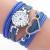 2019 new fashion twine three-loop love multi-level ladies bracelet watch with long strap watch