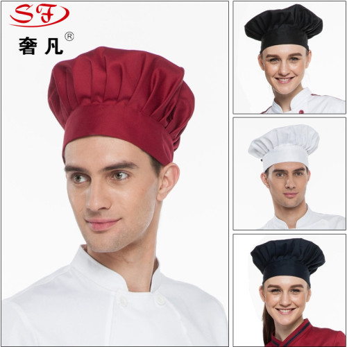 luxury chef hat hotel restaurant restaurant waiter chef adjustable work cap female mushroom cap mushroom cap