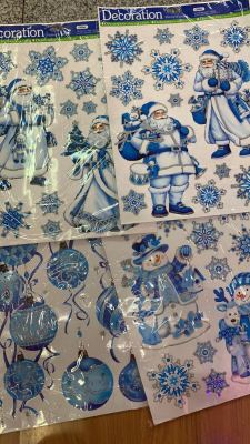 Russian Santa Snowman Stickers, Wall Stickers Three-Dimensional Stickers
