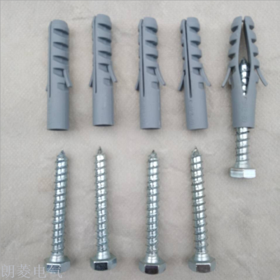Factory Direct Sales Fixed TV Wall Hex HD Plastic Swelling Bolt Shark Head Nylon Rubber Plug Anchor Expansion Nail