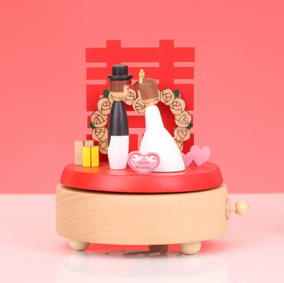 New music box music box wooden base crafts creative birthday qixi valentine's day gift home decoration