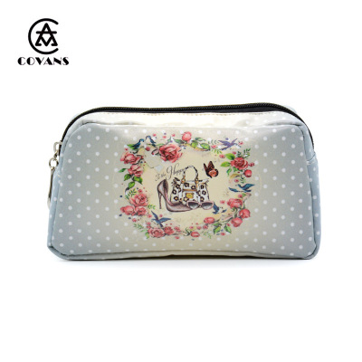 European and American retro fashion PU leather digital printed cosmetic bag ladies hold cosmetic bag manufacturers direct sales