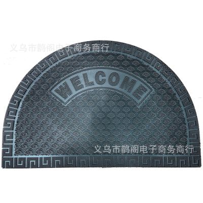 Shida Golden of European Style Semi-Circular Non-Slip PVC Injection Molding Strip Welcome round Carpet Mat Carpet Doormat