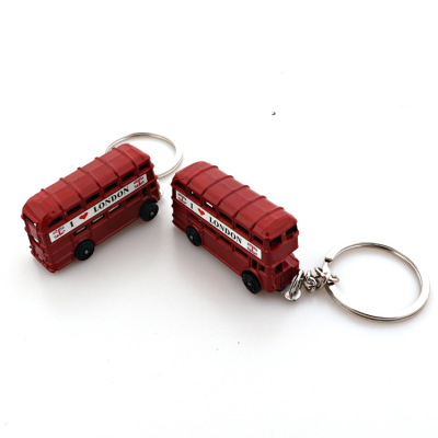 London double-decker bus key chain pendant British tourist souvenir export British style business gift lettering