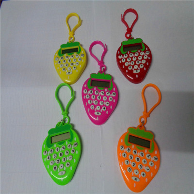Gift Keychain Toy Male and Female Students Learning Strawberry Calculator Stall Supply Factory Direct Sales