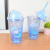Summer ice cup AS double layer plastic broken ice cup straw gradient water cup rapid refrigeration sea ice cup