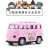 The Hot style Cartoon Pink KT Alloy Car Model can be opened with sound and light music children's toy car Model