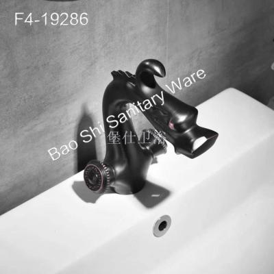 Full copper continental cold and hot water table basin faucet bathroom under the basin faucet ORB carved face basin tap