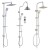 Shower set ABS bath thermostat shower head shower head shower head