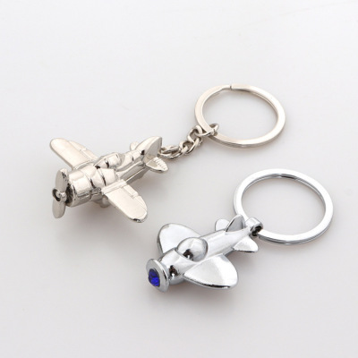 Creative Old-Fashioned Fighter Keychain Puzzle You Double Screw Paddle Hell Cat Fighter Metal Car Key Pendant Lettering