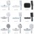 Shower set ABS bath thermostat shower head shower head shower head