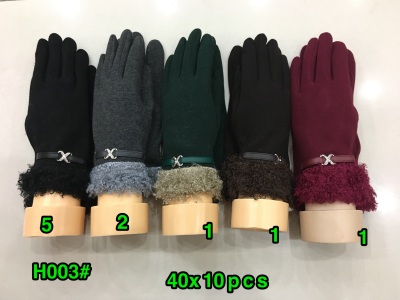 Gloves Fabric Gloves Fuzzy Ball Edge Gloves Korean New Factory Direct Sales