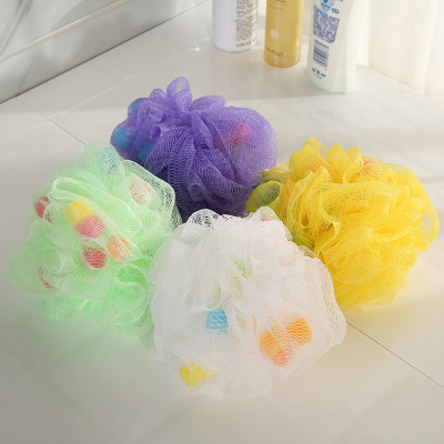 2019 Korean Sponge Bath Ball wholesale Creative Color Bubble Net Rubbing bath flower Bath Ball HL-0226