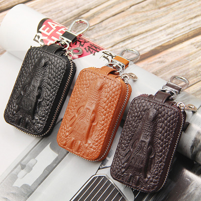 Popular Crocodile Car Key Case Men's and Women's Universal Key Case Sets Crocodile Pattern Key Case Simple Large Capacity Fashion