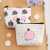 Canvas change purse strawberry change purse small fresh Japanese and Korean hand bag cosmetic bag storage bag