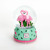 80mm flamingo resin gift crystal ball with lights music box pink holiday gift series snowflake ball