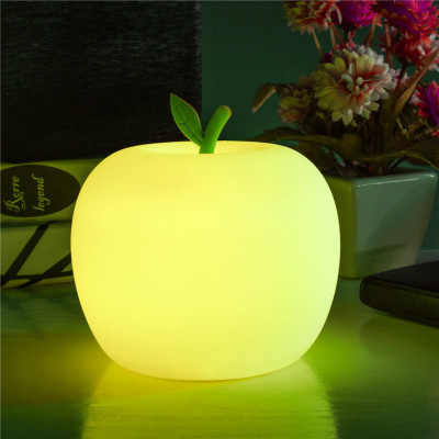Simple new style fashionable apple silicone pat light colorful night light silicone lamp bedside lamp bean device