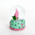 80mm flamingo resin gift crystal ball with lights music box pink holiday gift series snowflake ball