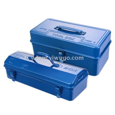 Iron toolbox household large size hardware storage box metal multi-functional medium size suitcase iron