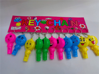 Gift Small Night Lamp Keychain Light Smiley Whistle Torch Toy Stall Taobao Hot Sale Factory Direct Sales