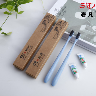 Zheng hao hotel the disposable dental toiletries set toothbrush toothpaste liuhe one manufacturers custom LOGO