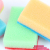 A fashionable sponge baijie cloth kitchen bathroom clean with baijie wipe cloth dishwashing cloth color style
