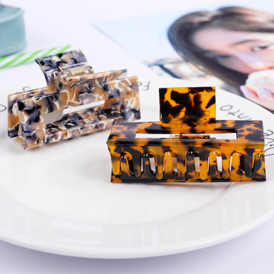 Europe and the United States hot shot move Chinese acetic acid claw clip bath dish hair new fashion leopard print grip hair ornaments wholesale foreign trade