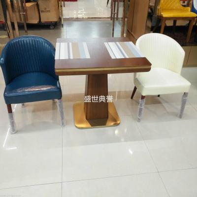 Yanji star hotel cafeteria chair holiday hotel breakfast imitation wood chair intercontinental hotel west dining chair
