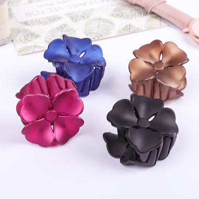 2019 New Wholesale Korean Hair Accessories Small Size Hair Claws Grip Drop-Resistant Resin Hair Pin Bang Clip