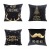 Hot Sale Christmas Black Super Soft Velvet Gilding Pillow Lip Gilding Pillow Gilding Cushion Sofa Pillow Cases