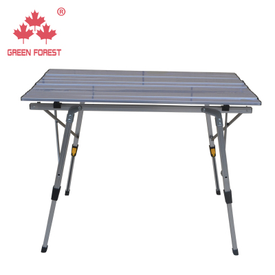 Outdoor aluminum alloy adjustable BBQ table and chair set ultra-light portable folding table camping table booth table