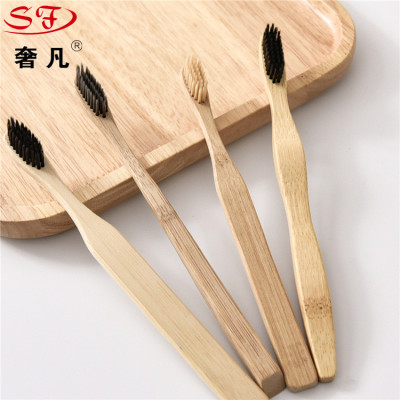 Bamboo charcoal wooden handle toothbrush hotel b&b club Bamboo toothbrush the disposable toiletries wholesale