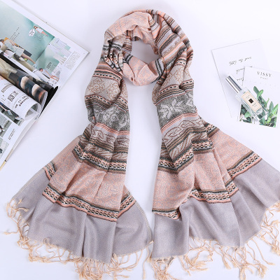 Air Conditioning Office Outdoor Warm Scarf Shawl Women's Fashion All-Match Trendy Spring, Autumn and Winter Summer Long Ear Small Flower