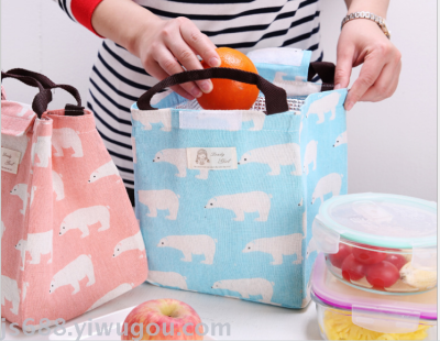 New fashion animal insulation cold portable bento bag cartoon insulation bag flamingo picnic bag with rice bag