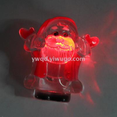 ZD-LED Santa Claus Luminous Brooch Snowman Brooch Factory Direct Sales Foreign Trade Popular Style Luminous Party Products