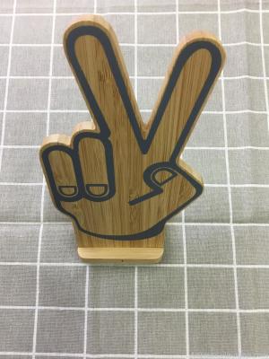 Green bamboo gift mobile phone wireless charger can be customized LOGO