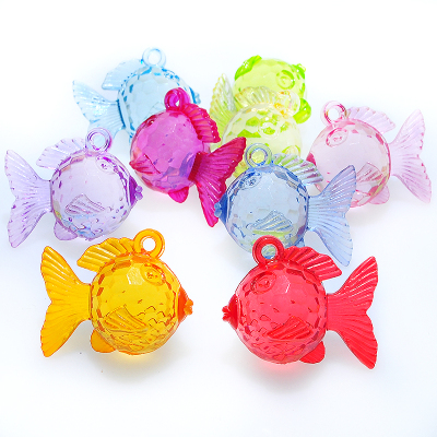 Acrylic beads imitation crystal pendant goldfish pendant jewel children reward playground dig push sugar machine with