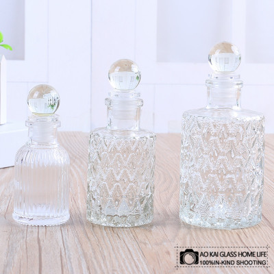 Aromatherapy empty bottle clear glass bottle household bedroom bottle toilet air fresh furnishing glass bottle