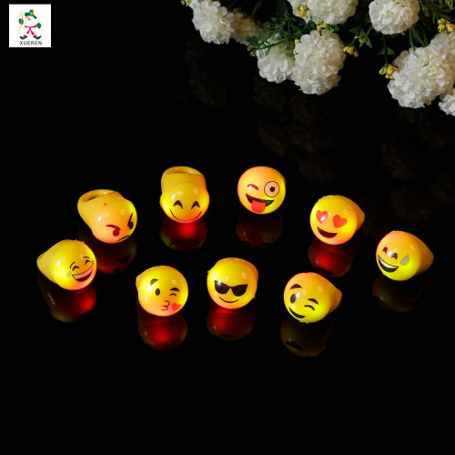flash soft rubber ring luminous ring luminous expression finger light manufacturer flash toy stall wholesale