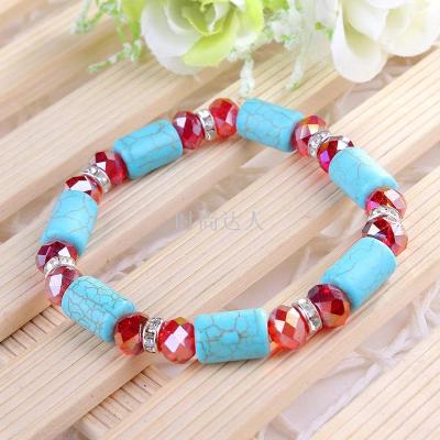 Europe and the United States restore ancient ways the national wind jewelry turquoise alloy archaize silver Bohemia many bracelet ornaments