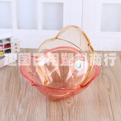 Home sitting room tea table transparent plastic fruit basin kitchen vegetables and fruits soak for wash basin color varied