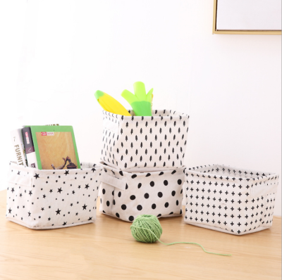 Desktop storage box cloth art toy basket creative cosmetics storage basket snacks sundry sorting basket