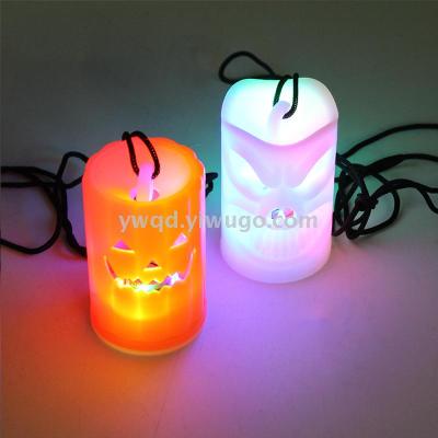 ZD Halloween Luminous Candle Led Luminous Candle Necklace Factory Direct Sales Foreign Trade Popular Style Customizable