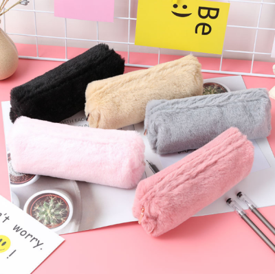 Pen bag plush pen bag pencil bag stationery bag cosmetic bag toiletries bag handbag carry-on bag