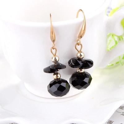 Regularly used in the distribution of New earrings. Ball of New earrings regularly balls black ball black agate simple wind earrings nail earrings wholesale