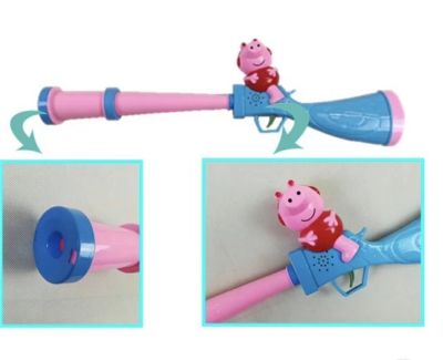 New strange 63cm electric BBB 0 gun double wei toy peppa pig electric projection is huge