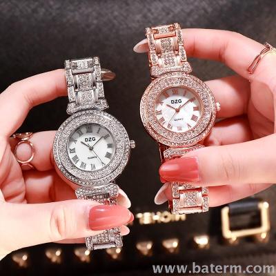 The new stylish full diamond Roman digital ladies bracelet watch luxury diamond bracelet ladies watch