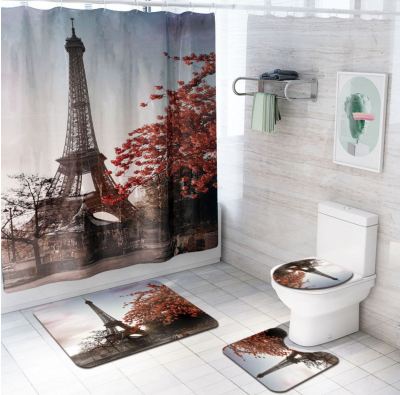 19 toilet mat four sets of non-slip absorbent bathroom mat carpet cross-border foreign trade hot sales